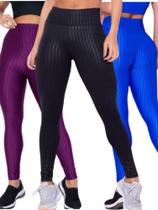 Kit 03 Calça Legging Academia 3D