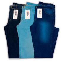 Kit 03 Calças Jeans Masculina - Tradicional - Almix