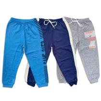 Kit 03 Calças Moletom Infantil Menino Inverno Sortidas Estampada Peluciada