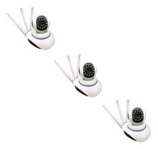 Kit 03 Câmeras Ip 3 Antenas Wireless Yoosee Visão Noturna