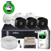 Kit 03 câmeras vhc 1120B dvr 4 canais Mhdx multi Hd C/1Tb + Acessórios