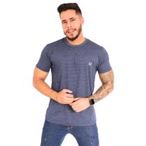 Kit 03 Camisa Gola O Listrada Masculina Tecido Fio 30.1 100%Algodão