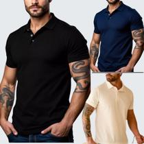 Kit 03 Camisas Camisetas Gola Polo Masculina
