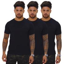 Kit 03 Camisetas Masculina Algodão Egípcio Manga Curta Slim