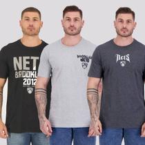 Kit 03 Camisetas NBA I Cinza e Preta