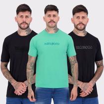 Kit 03 Camisetas Nicoboco Basic Preta e Verde Kit 03 Camisetas Nicoboco Basic Preta e Verde