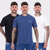 Kit 03 Camisetas Nicoboco Branca Preta e Azul