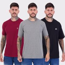 Kit 03 Camisetas Nicoboco Cinza Preta e Bordô