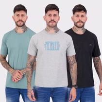 Kit 03 Camisetas Nicoboco Cinza Preta e Verde