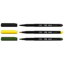 Kit 03 Caneta Pincel Marcador CIS Brush Pen Escolha a Cor