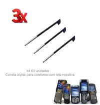 Kit 03 Canetas Stylus Tela Resistiva para coletores de dados