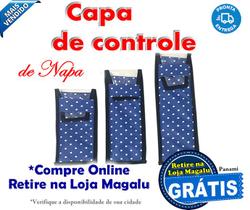 Kit 03 Capa para Controle Remoto - P M G Azul Bolinha Branca - Panami