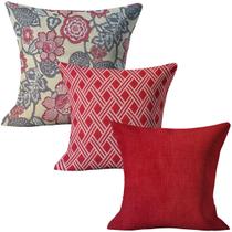 Kit 03 Capas de Almofada 45x45cm Decorativas Sala Quarto Sofá Kit 03 Capas de Almofada 45x45cm Decorativas Sala Quarto Sofá