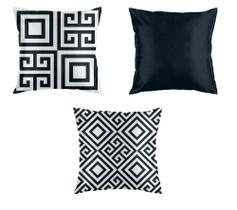 Kit 03 Capas de Almofada Decorativa Sofá Grécia Jolitex Kit 03 Capas de Almofada Decorativa Sofá Grécia Jolitex
