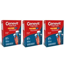 Kit 03 Cenevit Tripla Ação Vitamina C e D + Zinco 30 Comprimidos Efervescentes