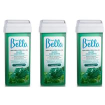 Kit 03 Cera Rollon Depil Bella 100 gr Algas com Menta