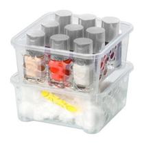 Kit 03 Cestas Organizadoras Sanremo Fit Plástico Cristal 746ml 886