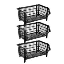 Kit 03 Cesto Expositor Empilhavel Médio Kit 03 Cesto Expositor Empilhavel Médio