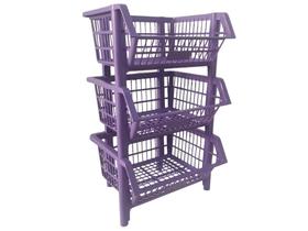 Kit 03 Cesto Expositor Organizador Pequeno Nº01 - Lilás Kit 03 Cesto Expositor Organizador Pequeno Nº01 - Lilás