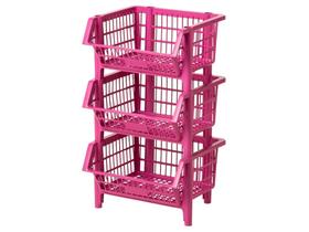 Kit 03 Cesto Expositor Organizador Pequeno Nº01 - Rosa