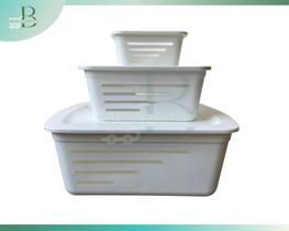 Kit 03 cesto organizador verde claro