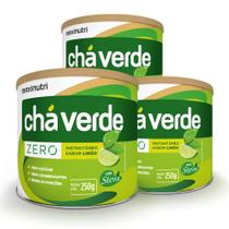 Kit 03 Chá Verde Solúvel Zero Calorias Limão 250g Maxinutri