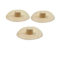 Kit 03 Chapéu Palha Mexicano Aba 25