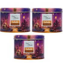 Kit 03 Chás Do Mundo Pouch Chá Indiano Lata 50g - Chamel Kit 03 Chás Do Mundo Pouch Chá Indiano Lata 50g - Chamel