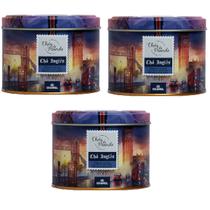 Kit 03 Chás do Mundo Pouch Chá Inglês Lata 50g - Chamel