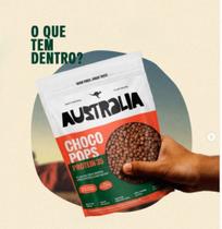 Kit 03 ChocoPops Australia Sabor Chocolate Protein com 35g Proteina de 200g-Harts Natural