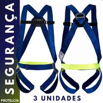 KIT 03 Cinto 1 Ponto De Segurança Epi Tipo Paraquedista Trabalho em Altura
