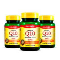 Kit 03 Coenzima q10 Ubiquinona 50mg 60 Cápsulas Maxinutri