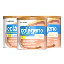 Kit 03 Colágenos Verisol Maxinutri Lata 250g Sabor Natural