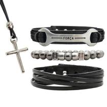 Kit 03 Colar + Pulseira proteção