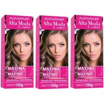 Kit 03 coloração Alta Moda Alfaparf Cor 7 Louro