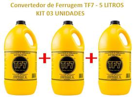 Kit 03 - Convertedor De Ferrugem Tf7 Base Pintura Fundo 5L