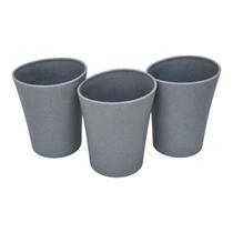 Kit 03 Copos Plastico Duro Resistente Bebidas 300ml Azul