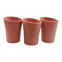 Kit 03 Copos Plastico Duro Resistente Bebidas 300ml Rosa