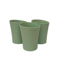 Kit 03 Copos Plastico Duro Resistente Bebidas 300Ml Verde