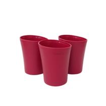 Kit 03 Copos Plastico Duro Resistente Bebidas 300ml Vermelho