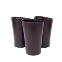 Kit 03 Copos Plastico Duro Resistente Bebidas 400Ml Preto