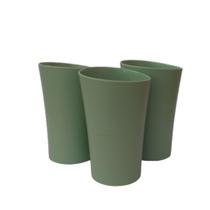 Kit 03 Copos Plastico Duro Resistente Bebidas 400Ml Verde