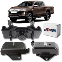 Kit 03 coxim do motor câmbio l200 triton 2.4 2017 2018 2019 2020 2021 2022 2023