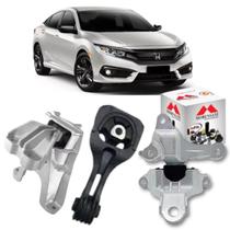 Kit 03 coxim motor cambio civic g10 2.0 16v 2017 a 2023 - Mobensani