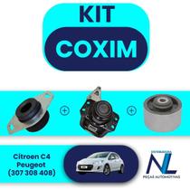 Kit 03 Coxins Câmbio E Motor 2.0 Peugeot 308 408 Citroen C4