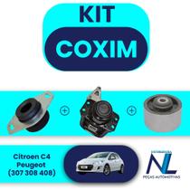 Kit 03 Coxins Motor 2.0 Câmbio Peugeot 308 408 Citroen C4