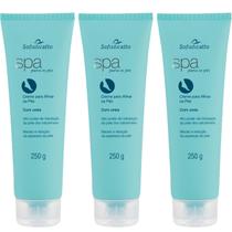 Kit 03 Cremes Hidratante Para Afinar Os Pés Com Uréia 250g