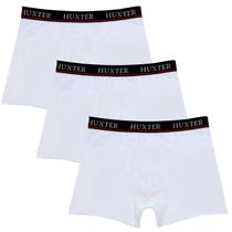 Kit 03 Cuecas Masculinas Boxer Cotton Basic Huxter Branco