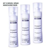 Kit 03 Desodorantes Antialérgico Spray Masculino Alergoshop