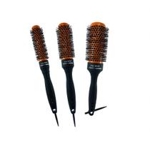 Kit 03 Escovas Térmicas Laranja LXT 25, 33 e 43 - 18K